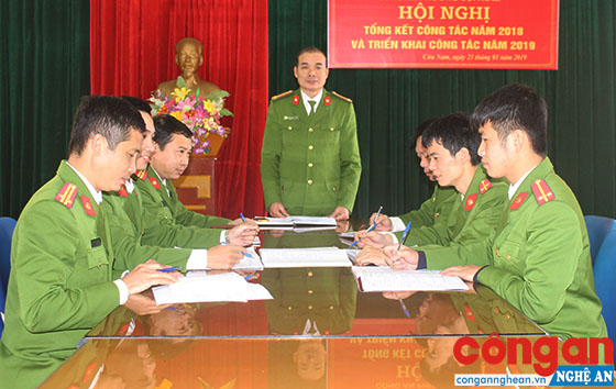 Công an phường Cửa Nam họp triển khai kế hoạch đảm bảo ANTT trên địa bàn