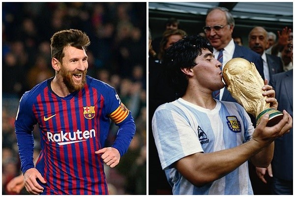 Messi và Maradona.