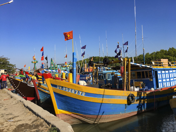 Đến sáng 15-2, khoảng 30% ghe, tàu ở xã Lộc An, huyện Đất Đỏ vẫn nằm bờ vì thiếu bạn ghe.