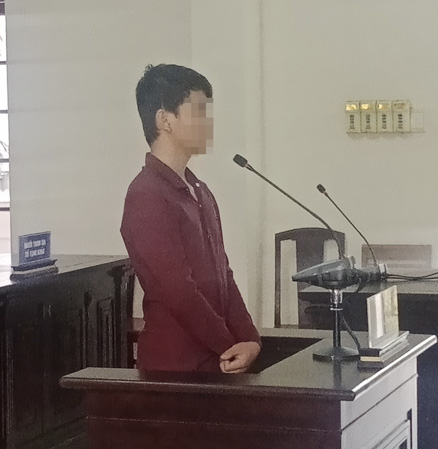 Bị cáo Phạm Văn N. tại phiên tòa của TAND tỉnh. 