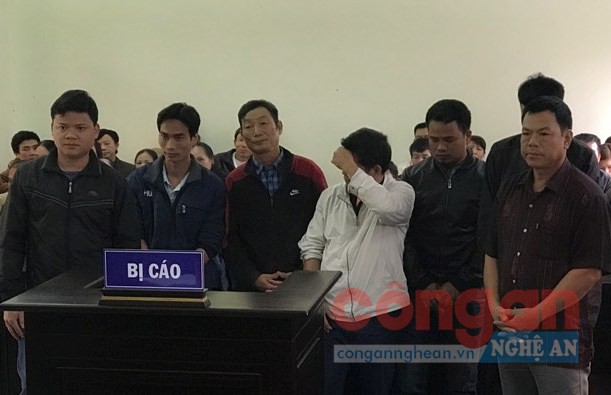  Các bị cáo tại phiên tòa