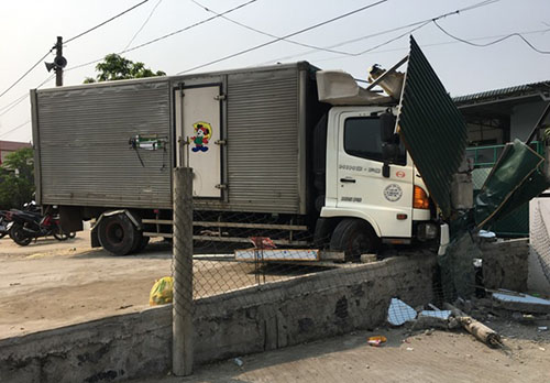 Hiện trường vụ tai nạn.