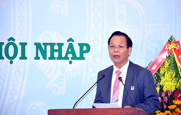Đồng chí Ngô Thanh Danh, Phó Bí thư Thường trực Tỉnh ủy Đắk Nông phát biểu về thành tựu của tỉnh sau 15 năm thành lập