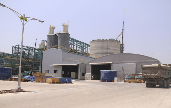 Dự án Nhà máy xử lý bụi lò Zinc Oxide đang trong quá trình hoàn thiện tại KCN chuyên sâu Phú Mỹ 3. Ảnh: THANH NGA