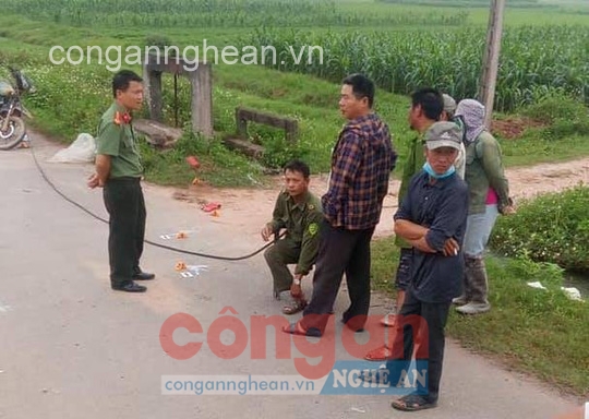 Hiện trường vụ TNGT.
