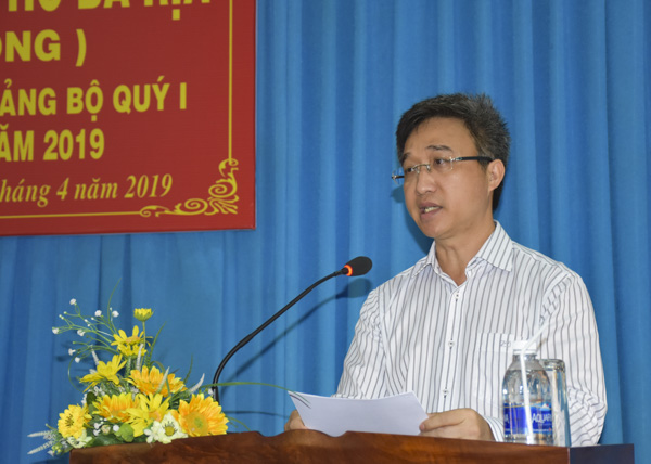 Đồng chí Đặng Minh Thông phát biểu khai mạc hội nghị.