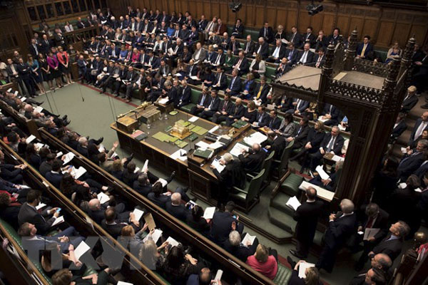 Toàn cảnh phiên họp Hạ viện Anh ở thủ đô London ngày 27-3-2019.