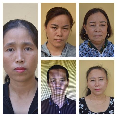 Các đối tượng bị khởi tố