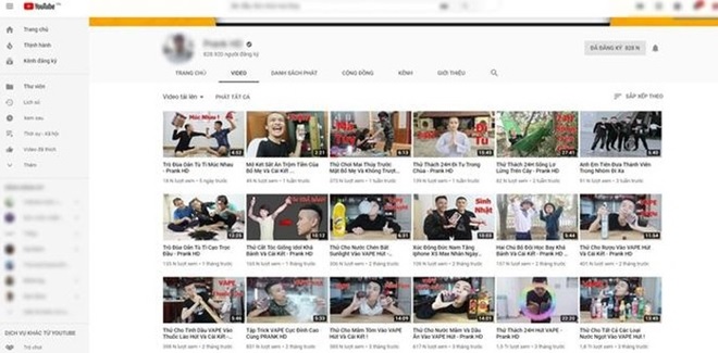 Có quá nhiều các clip có nội dung phản cảm, không phù hợp xuất hiện trên Youtube.
