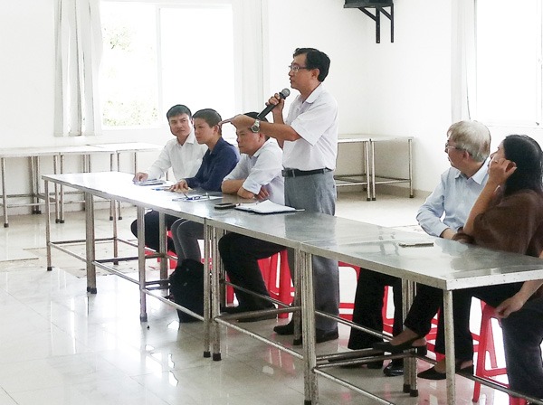 Ông Nguyễn Phi Hùng, Trưởng Phòng Lao động-Việc làm-Tiền lương Sở LĐTBXH phát biểu tại buổi làm việc.