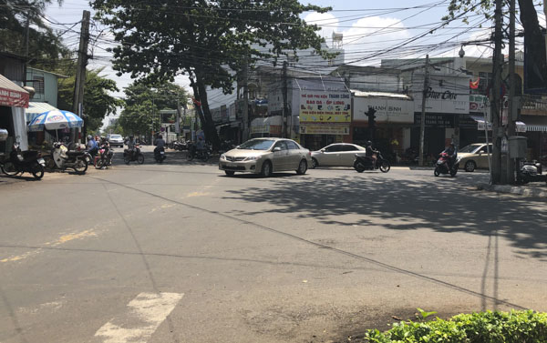 Khu vực nút giao thông ngã sáu Trương Công Định - TP.Vũng Tàu (nhìn từ hướng đường Trương Công Định  và Nguyễn Trường Tộ).