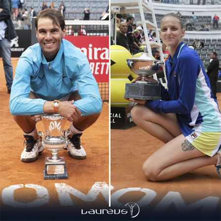 Rafael Nadal và Karolina Pliskova vô địch Rome Masters 2019 nội dung đơn nam và  đơn nữ.