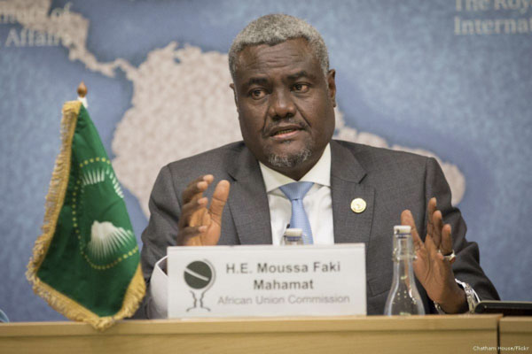 Ông Moussa Faki Mahamat, Chủ tịch Ủy ban AU.  