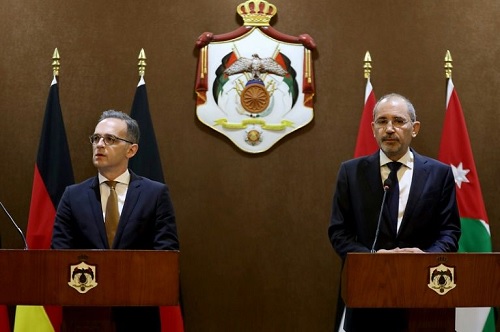 Ngoại trưởng Đức và Jordan tại cuộc họp báo chung ngày 9/6/2019 (Ảnh: AFP)
