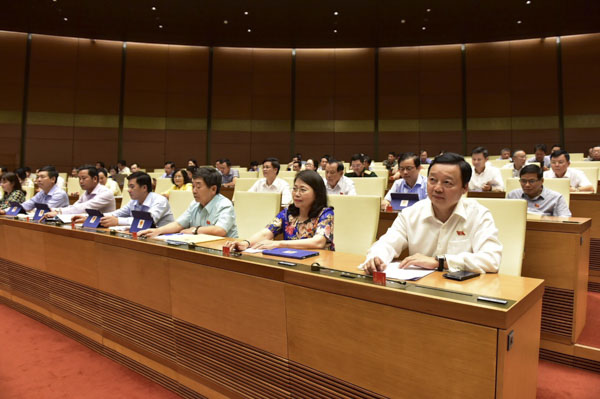 Đoàn Đại biểu Bà Rịa - Vũng Tàu trong phiên họp 11/6.