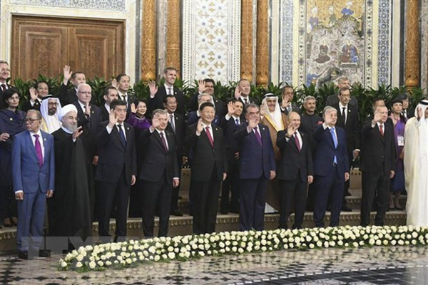 Các nhà lãnh đạo tham dự Hội nghị thượng đỉnh lần thứ 5 CICA diễn ra ở thủ đô Dushanbe ,Tajikistan. 