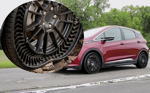 Lốp không hơi đang được thử nghiệm trên dòng xe Chevrolet Bolt.