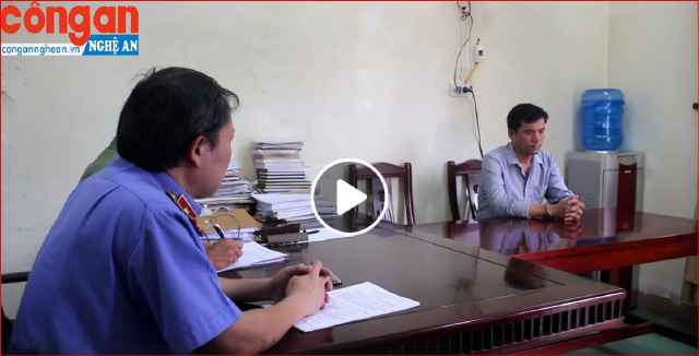 Đối tượng Nguyễn Năng Tĩnh tại cơ quan công an 
