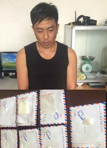 Đối tượng Nguyễn Tiến Giáp cùng tang vật