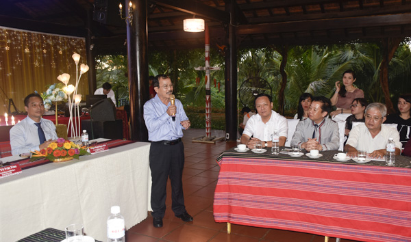 Ông Võ Thanh Mỹ, Giám đốc Vietravel chi nhánh Vũng Tau chia sẻ thế mạnh du lịch BR-VT tại tọa đàm.  