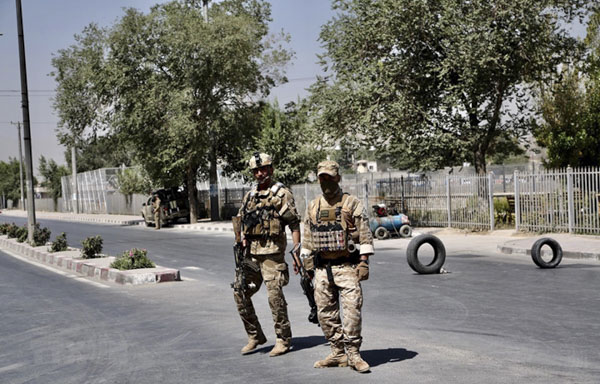 Lực lượng an ninh Afghanistan gác tại thủ đô Kabul ngày 25/7/2019. (nguồn THX)