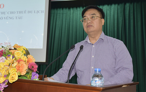 Ông Hoàng Vũ Thảnh, Phó Chủ tịch UBND TP.Vũng Tàu phát biểu khai mạc hội thảo.