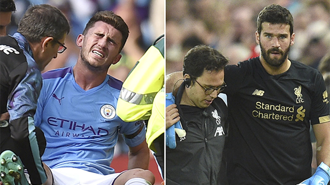 Chấn thương của Laporte và Alisson có thể ảnh hưởng không nhỏ đến khả năng vô địch của Manchester City  và Liverpool.