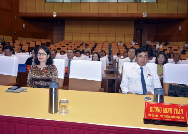 Bà Nguyễn Thị Yến, Phó Bí thư Thường trực Tỉnh ủy, Trưởng Đoàn ĐBQH tỉnh tham dự Kỳ họp.