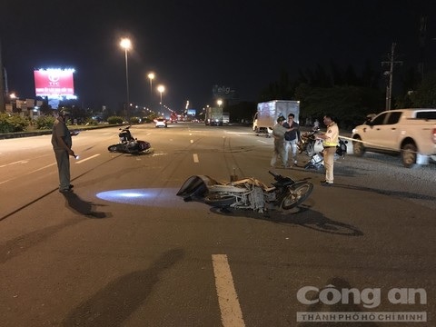 Hiện trường vụ tai nạn.