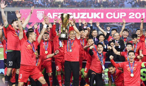 Việt Nam vô địch AFF Cup 2018 sau khi thắng Malaysia với tổng tỷ số 3-2.