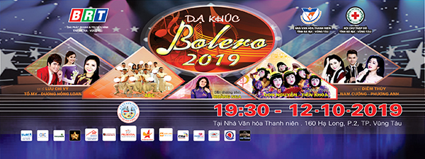 Poster giới thiệu chương trình “Dạ khúc Bolero 2019”.