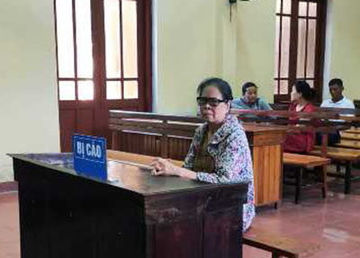 Bị cáo Lê Thị Tuấn tại phiên tòa