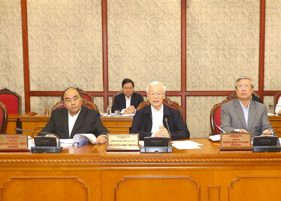 Tổng Bí thư, Chủ tịch nước Nguyễn Phú Trọng chủ trì họp Bộ Chính trị.