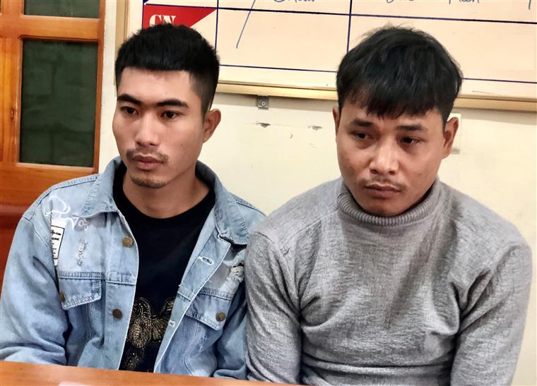 2 đối tượng Phạm Văn Hùng (phải) và Đậu Trọng Hùng