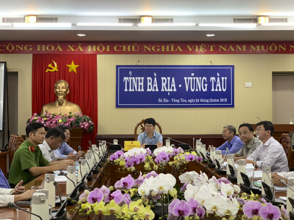 Ông Nguyễn Thanh Tịnh, Phó Chủ tịch UBND tỉnh chủ trì điểm cầu BR-VT.