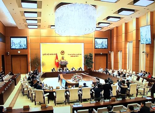 Phiên họp thứ 41 của Ủy ban Thường vụ Quốc hội diễn ra trong 1,5 ngày. Ảnh: VGP/Nguyễn Hoàng