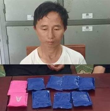 Đối tượng Già Chống Nhìa cùng số tang vật  tại cơ quan Công an