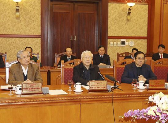 Tổng Bí thư, Chủ tịch nước Nguyễn Phú Trọng phát biểu chỉ đạo.