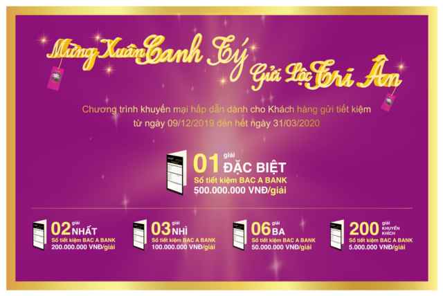 Bac A bank gia hạn chương trình khuyến mại tiền gửi hấp dẫn