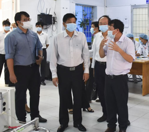 Đoàn kiểm tra công tác phòng, chống dịch bệnh nCoV tại BV Lê Lợi.