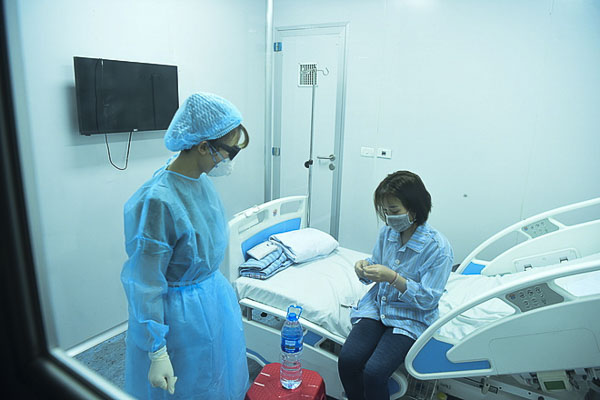 Bệnh nhân được cách ly tại Bệnh viện Bệnh Nhiệt đới Trung ương cơ sở 2.