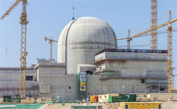 Nhà máy điện hạt nhân Barakah ở gần al-Hamra, phía tây Abu Dhabi, UAE.   