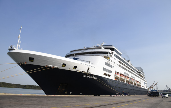 Tàu Vasco da Gama sẽ neo qua đêm tại Cảng Tổng hợp Thị Vải.