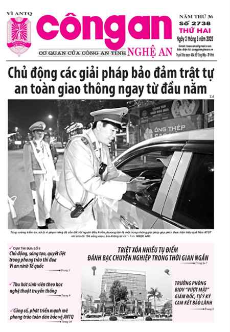 Báo Công an Nghệ An số 2738, click lên ảnh để xem