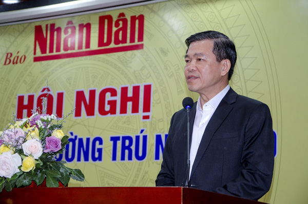 Ông Nguyễn Hồng Lĩnh, Ủy viên Trung ương Đảng, Bí thư Tỉnh ủy, Chủ tịch HĐND tỉnh BR-VT phát biểu tại Hội nghị.