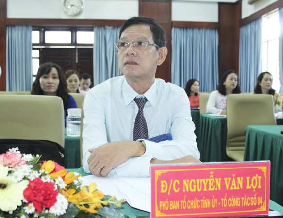 Đồng chí Nguyễn Văn Lợi, Phó Trưởng Ban Tổ chức Tỉnh ủy tham dự Đại hội.