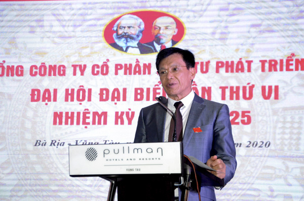 Đồng chí Nguyễn Thiện Tuấn, Bí thư Đảng ủy, Chủ tịch HĐQT DIC Corp phát biểu khai mạc Đại hội.