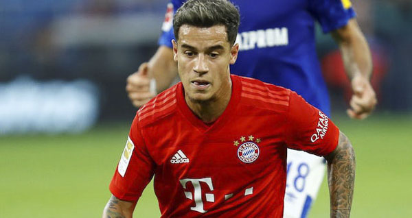Coutinho đang khoác áo Bayern Munich dưới dạng cho mượn.
