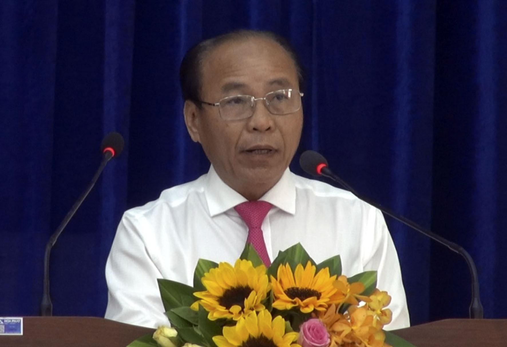 Đồng chí Nguyễn Văn Việt, Phó Bí thư Thường trực Huyện ủy Châu Đức phát biểu chỉ đạo tại Đại hội.