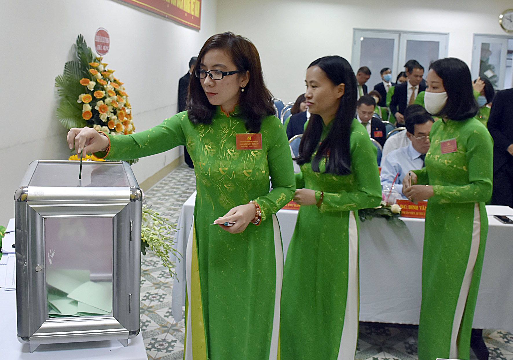 Đại hội tiến hành bầu Ban Chấp hành Đảng bộ Vietcombank Vũng Tàu nhiệm kỳ 2020-2025.